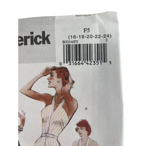 Butterick B5214 Sewing Pattern Size 16-24 Jacket Dress & Belt Retro '47 NEW - Picture 2 of 7